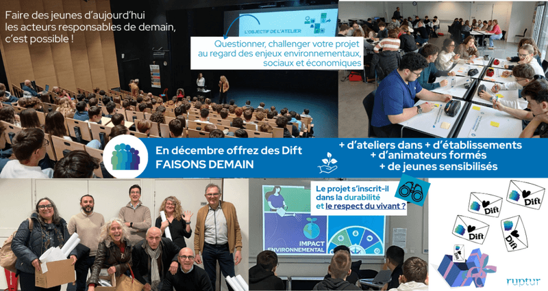 En décembre, offrez des difts pour accompagner les jeunes vers un avenir responsable et durable ! update