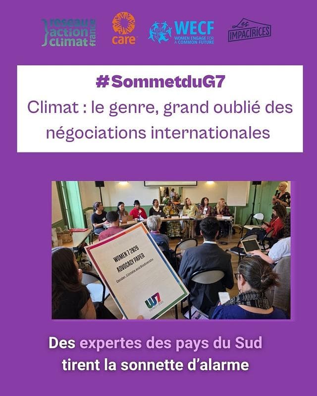 G7 in France and climate: gender cannot remain off the agenda update