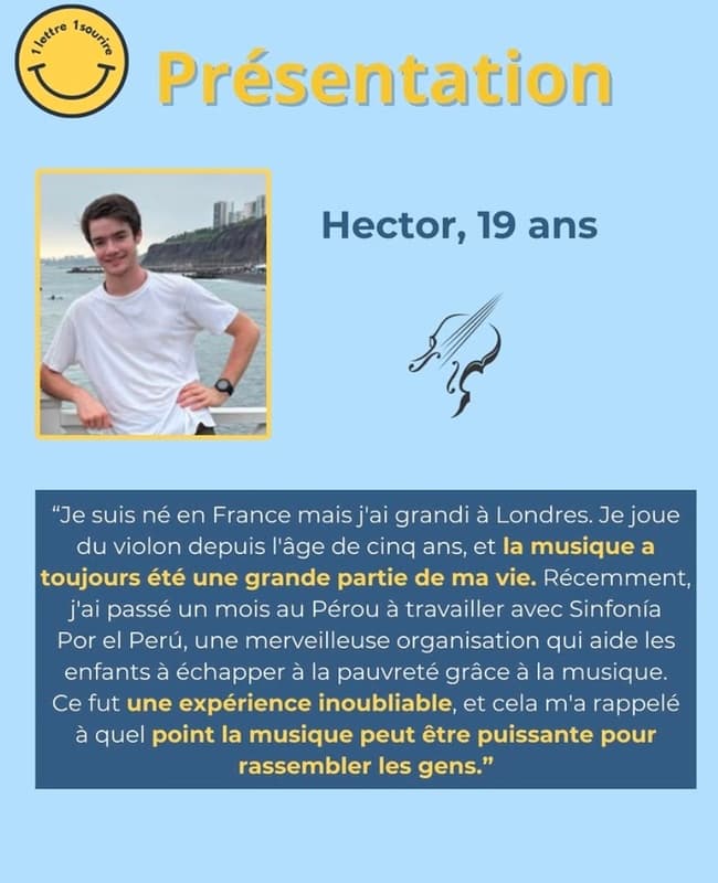 Go & Smile: Hector and his violin update