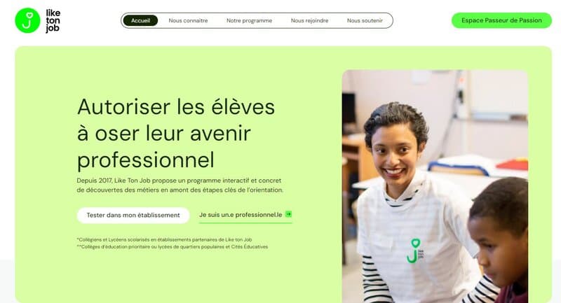 Nouveau site web de Like ton Job update