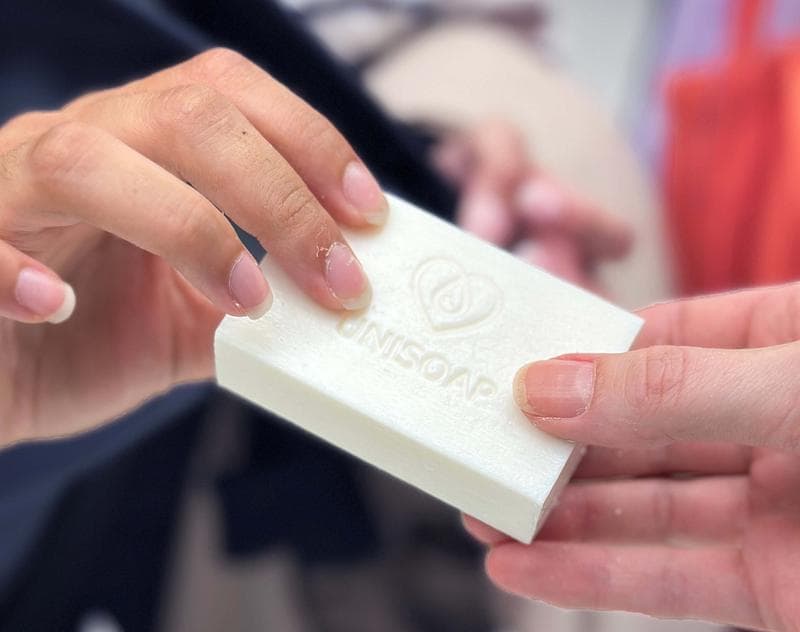 Impact image for Recycled hotel soap dispensed