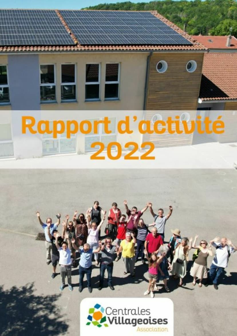 Publication of the 2022 activity report of the Centrales Villageoises association update
